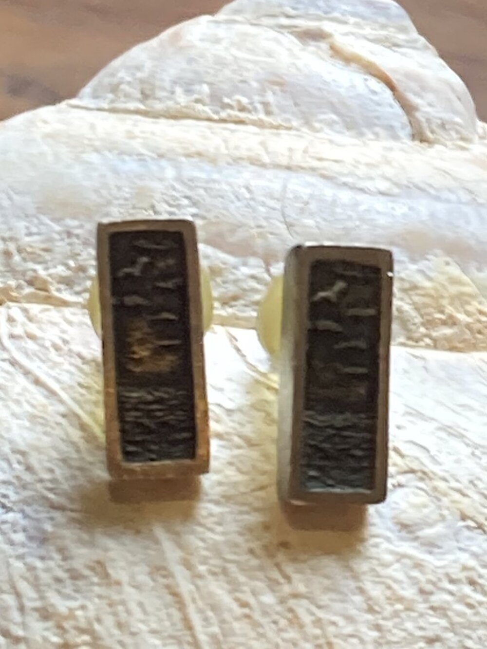 Seascape earrings in pewter